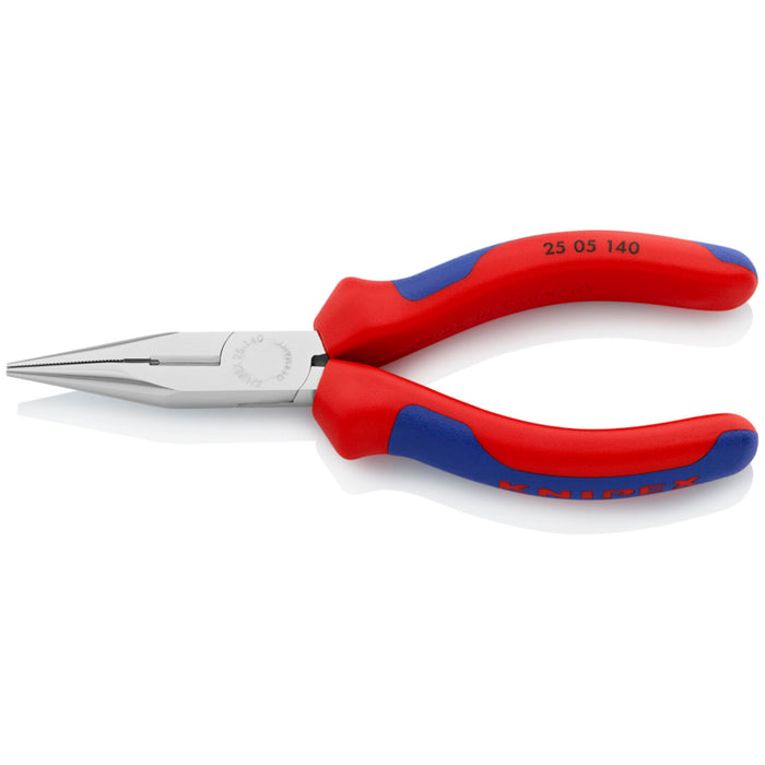 KNIPEX 25 05 140 Snipe Nose Side Cutting Pliers, 6-1/4"