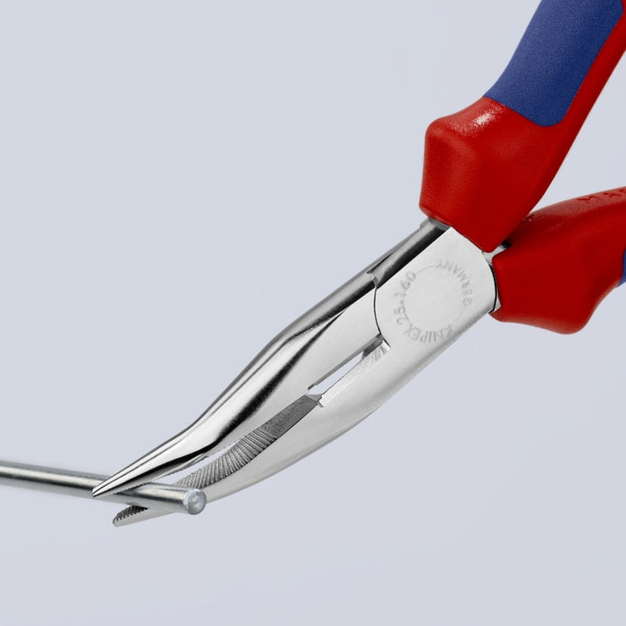 Knipex 25 25 160 Long Nose Angled Pliers with Cutters, 6-1/4 inches