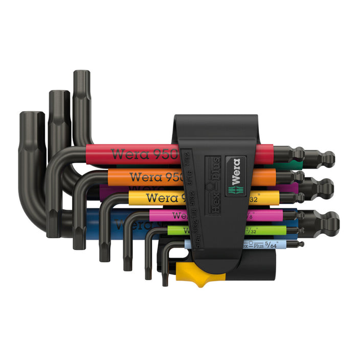 Wera 950/9 Hex-Plus Multicolour Imperial 3 L-key set, imperial, BlackLaser