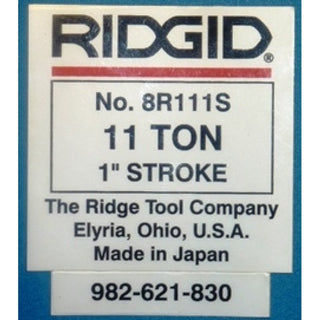 Ridgid 26042 Replacement Trade Name 8R111S Decal