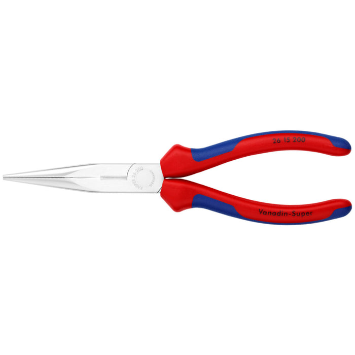 Knipex 26 15 200 8-Inch Long Nose Pliers with Cutter - Comfort Grip