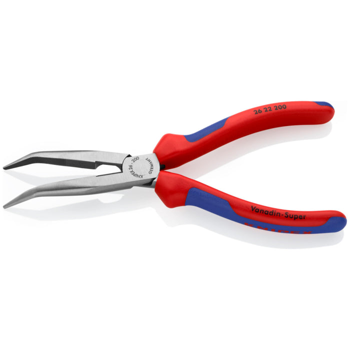 Knipex 26 22 200 SBA 8" Long Nose 40° Angled Pliers with Cutter