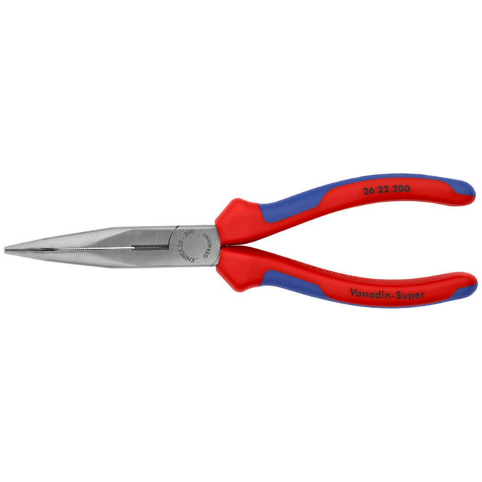 Knipex 26 22 200 Angled Long Nose Pliers with Cutter, 8 Inch