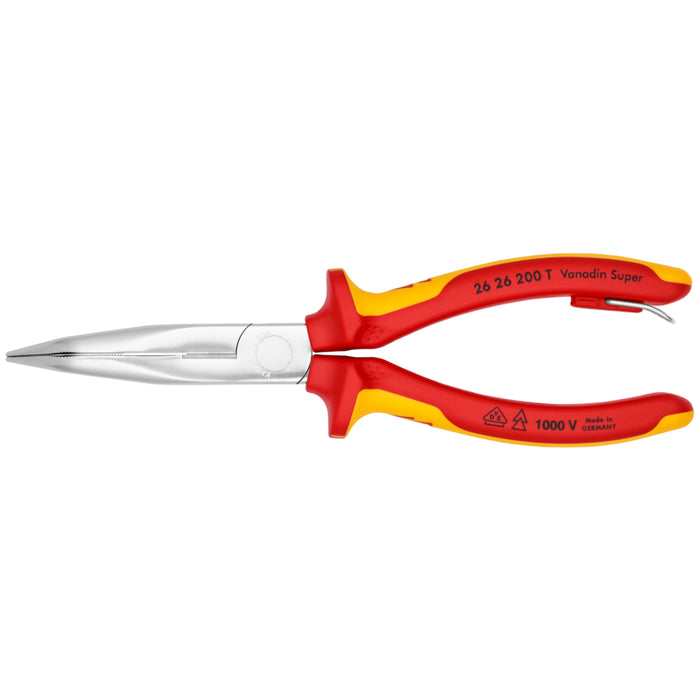 KNIPEX Tools 26 26 200 T Long Nose 40° Angled Pliers, 8-inches