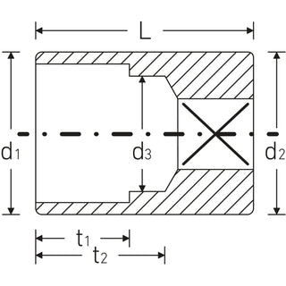 Stahlwille 01010055 40 6-pt 1/4" Socket