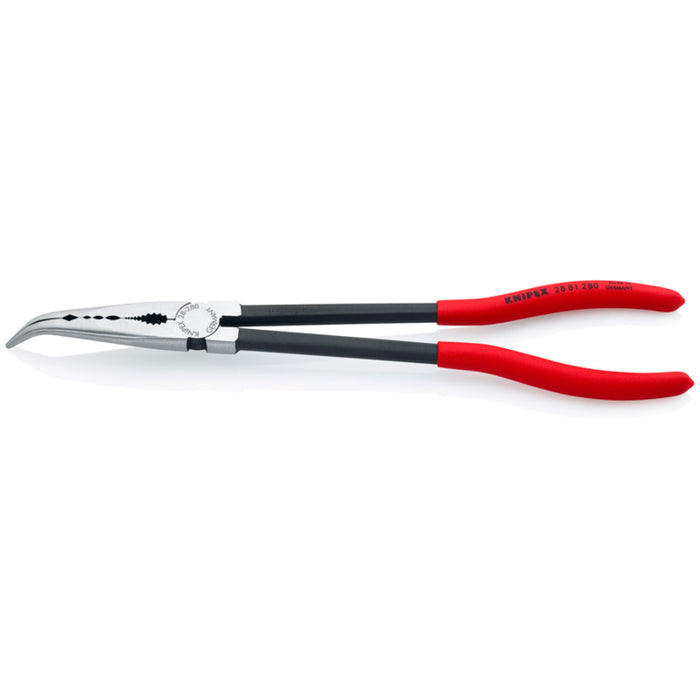 KNIPEX 28 81 280 SBA, 11" Extra Long Needle Nose Pliers - Angled