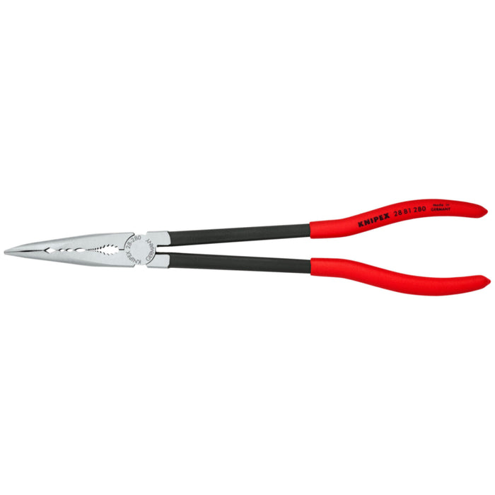 KNIPEX 28 81 280 SBA, 11" Extra Long Needle Nose Pliers - Angled