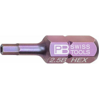 PB Swiss PB C6.210B/2,5 PrecisionBits C6,3 with External Hex 1/4 Inch with hole