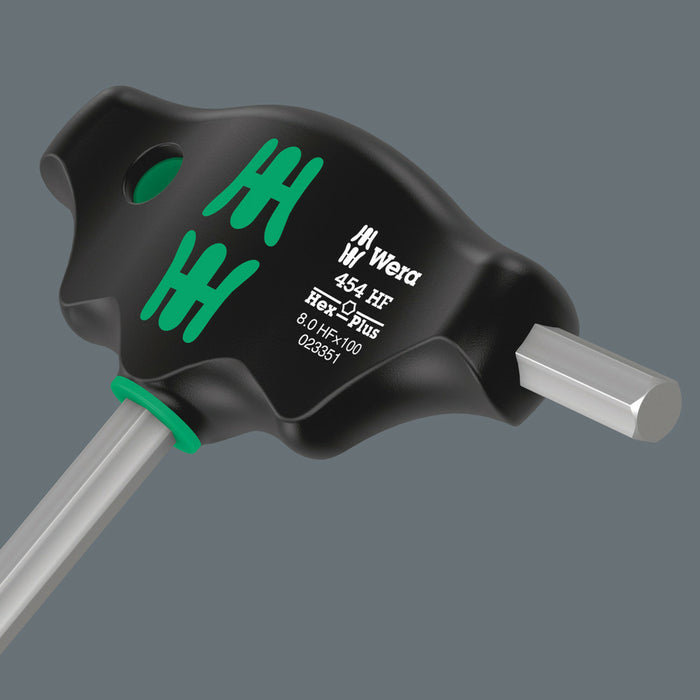 Wera 454 HF T-handle hexagon screwdriver Hex-Plus with holding function, 10 x 200 mm