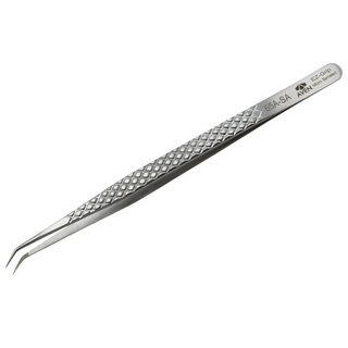 Aven Tools 18076EGS EZ Grip Micro-Serrated Stainless Steel Tweezers, 65A Pattern