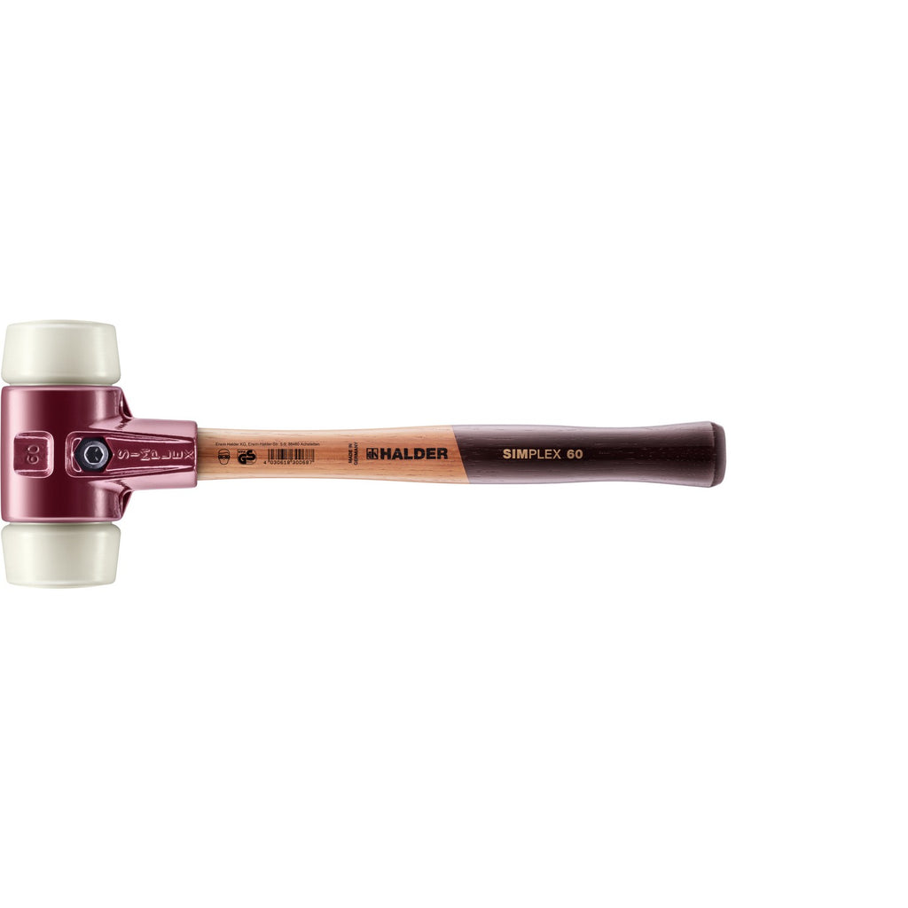 Halder 3008.060 Simplex Mallet with Nylon Inserts, Cast Iron Housing a ...