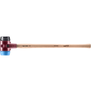 Halder 3012.081 Simplex Sledge Hammer with Soft Blue Rubber (non-marring) and Black Rubber Inserts  / Cast Iron Housing and Wood Handle