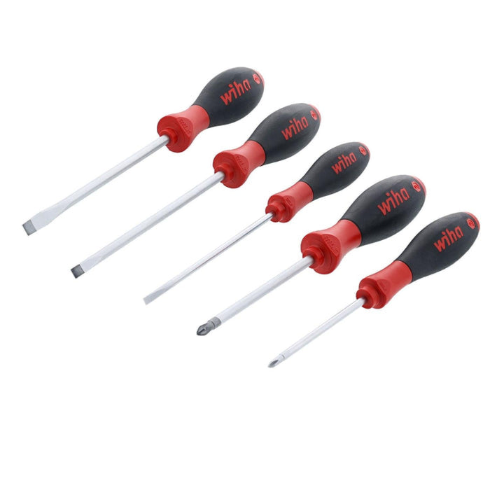 Wiha 30277 SoftFinish Slotted and Phillips Screwdriver Set, 5 Pc.