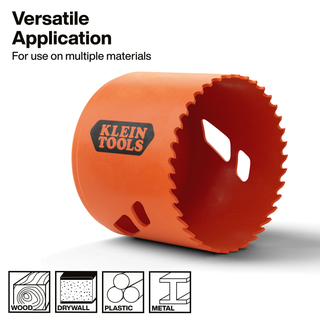 Klein Tools 31023 Bi-Metal Hole Saw, 2-3/4-Inch
