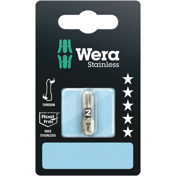 Wera 3855/1 TS SB bits, stainless, PZ 2 x 25 mm