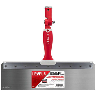 Level5 5-387 14" Stainless Steel 0.5mm Flex Blade Offset Taping Knife