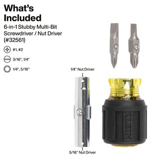 Klein Tools 32500SDKIT Multi-Bit Screwdriver/Nut Driver Set, 3-Piece