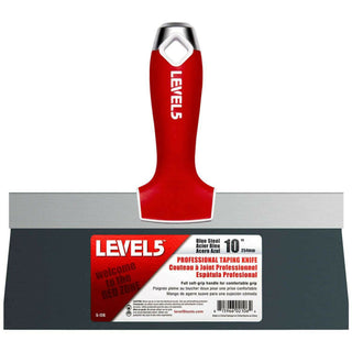 Level5 5-126 10" Blue Steel Taping Knife w/ Soft Grip Handle
