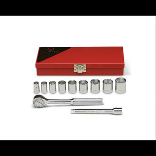 Wright Tool 327 3/8" Drive 6 Point Standard Socket Set 11 Piece