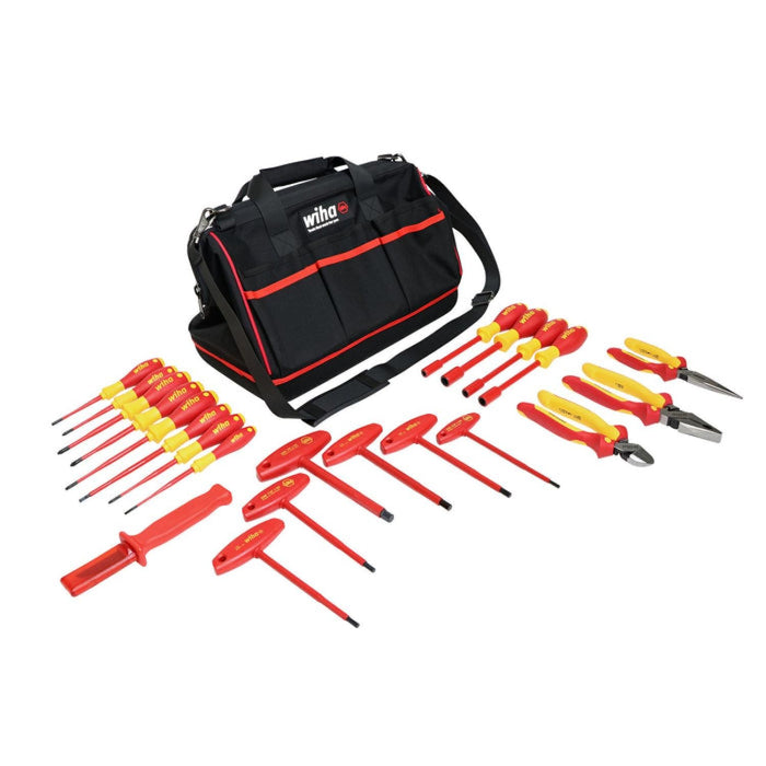 Wiha 32973 Insulated Pliers/Cutters/Screwdriver/Nut Driver Tool Box Set, 22 Piece