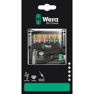 Wera Bit-Check 12 Diamond 1 SB, 12 pieces