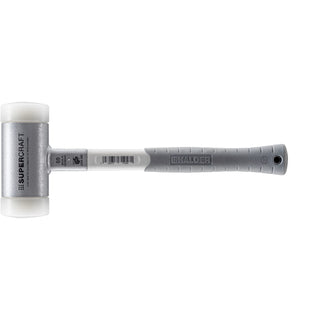 Halder 3399.060 Supercraft Dead Blow, Non-Rebounding Hammer with Nylon Face Inserts 3 Component Rubberized Fiberglass Handle