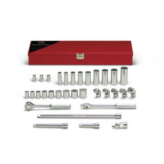 Wright Tool 346 3/8" Drive, 12 Point Std and Deep and Flex Socket Set