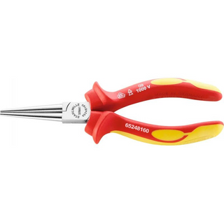 Stahlwille 65248160 6524 VDE Round Nose Pliers, Long, 160mm