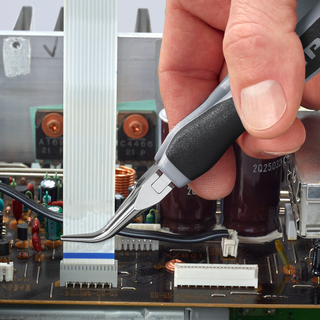 Knipex 35 82 145 ESD 5 3/4" Electronics 45° Angled Pliers-Half Round Tips, ESD Handles