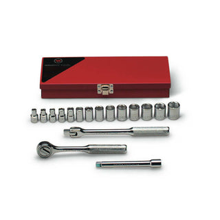 Wright Tool 366 3/8 Drive 17 Piece 6 Point Standard Metric Socket Set