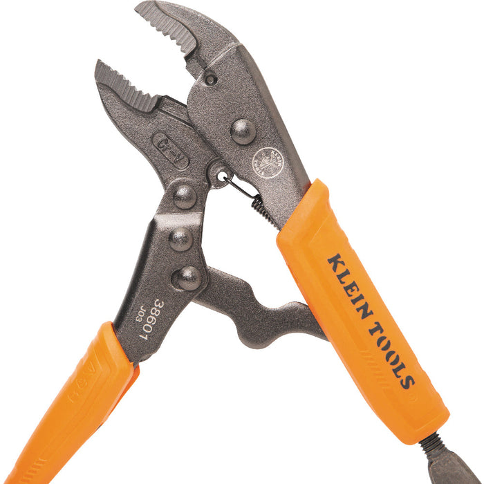 Klein Tools 38660 Curved Jaw Locking Pliers Set, 7-Inch and 10-Inch, 2 Pc.