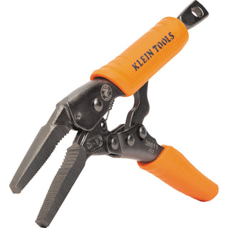 Klein Tools 38665 Locking Pliers, Long Nose 6", Curved Jaw 7" & 10", 3 Pc.