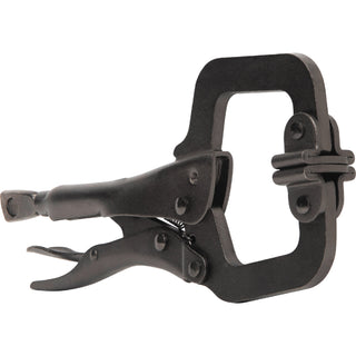 Klein Tools 38620 C-Clamp Locking Pliers with Swivel Jaws, 6-Inch