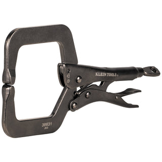Klein Tools 38631 C-Clamp Locking Pliers with Standard Jaws, 9"