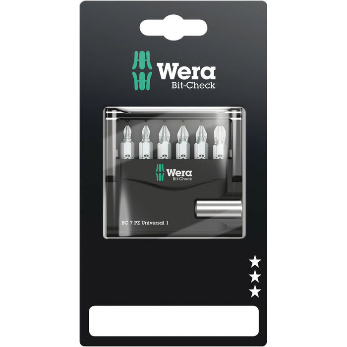 Wera Bit-Check 7 PZ Universal 1 SB, 7 pieces