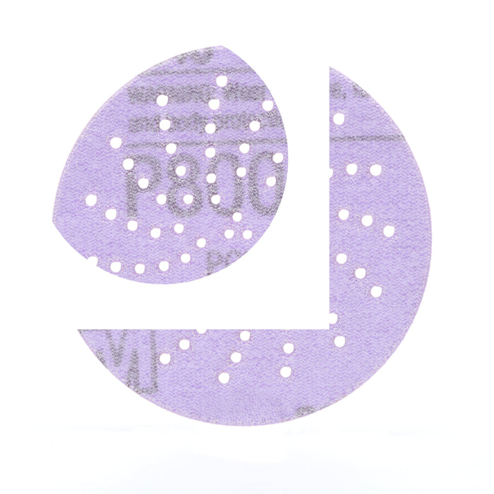 3M Hookit Purple Clean Sanding Disc 343U, 30260, 3 in, P800, 50 discsper carton
