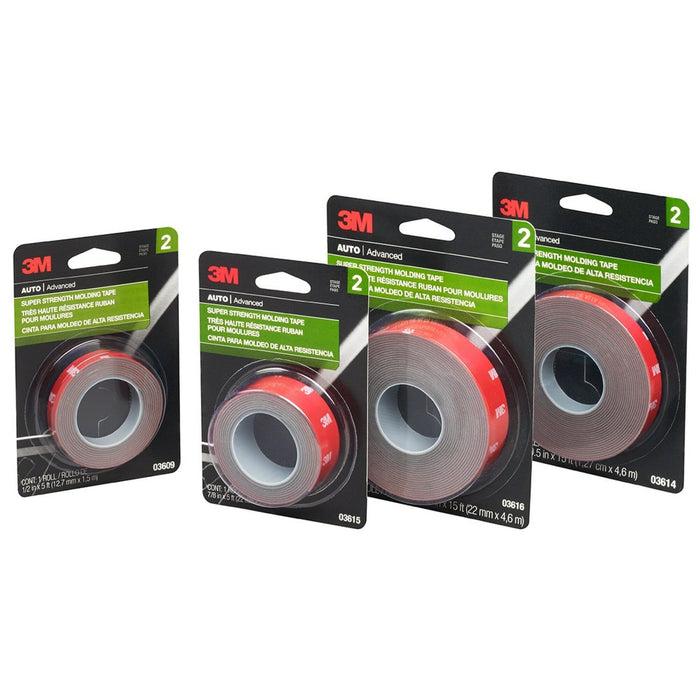 3M Super Strength Molding Tape, 03615, 7/8 in x 5 ft