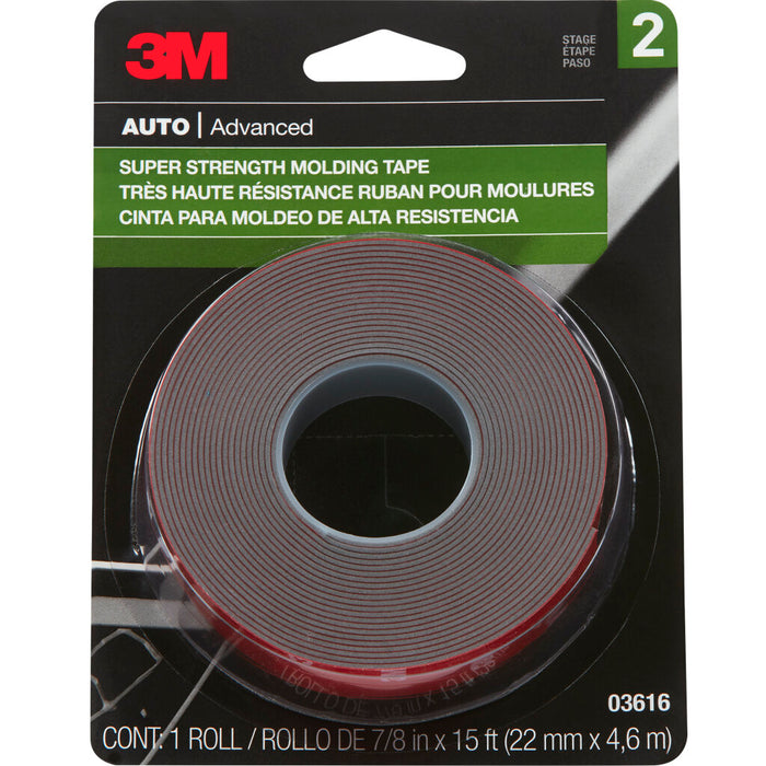 3M Super Strength Molding Tape, 03616, 7/8 in x 15 ft