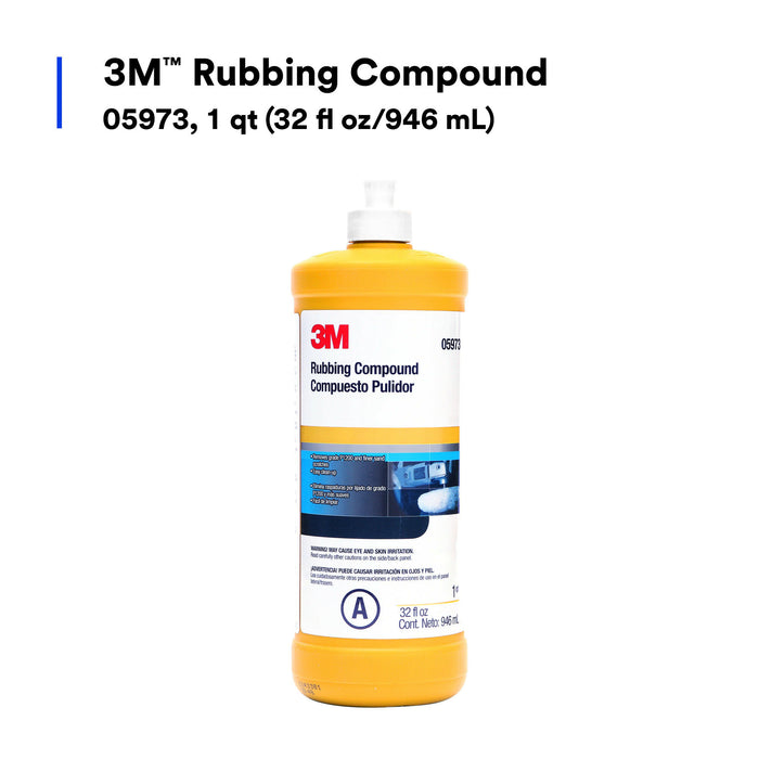 3M Rubbing Compound, 05973, 1 qt (32 fl oz/946 mL)