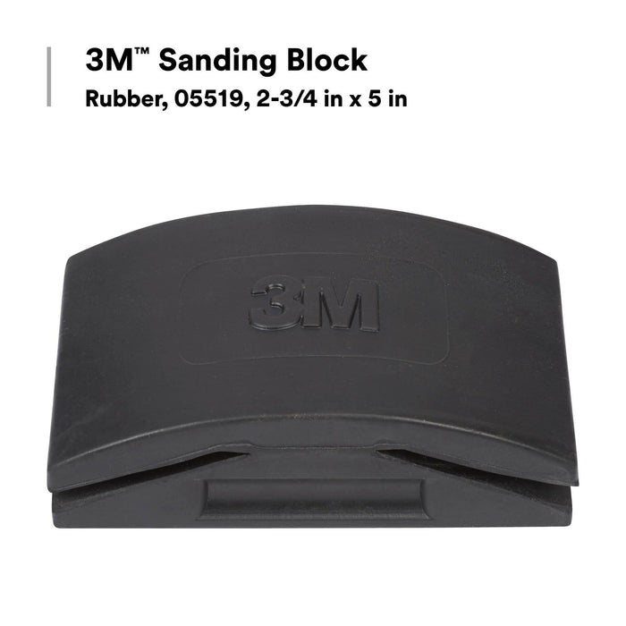 3M Sanding Block, Rubber, 05519, 2-3/4 in x 5 in