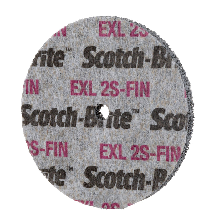 Scotch-Brite EXL Unitized Wheel, XL-UW, 2S Fine, 3 in x 1/4 in x 1/4in