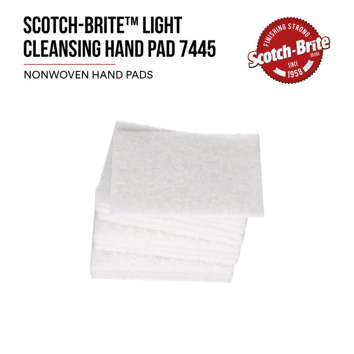 Scotch-Brite Light Cleansing Hand Pad 7445, HP-HP, Nepheline SyeniteSuper Fine