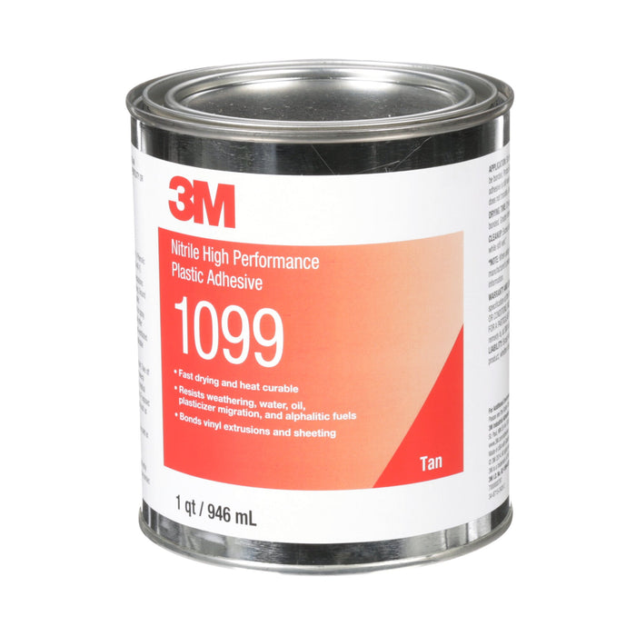 3M Nitrile High Performance Plastic Adhesive 1099, Tan, 1 Quart