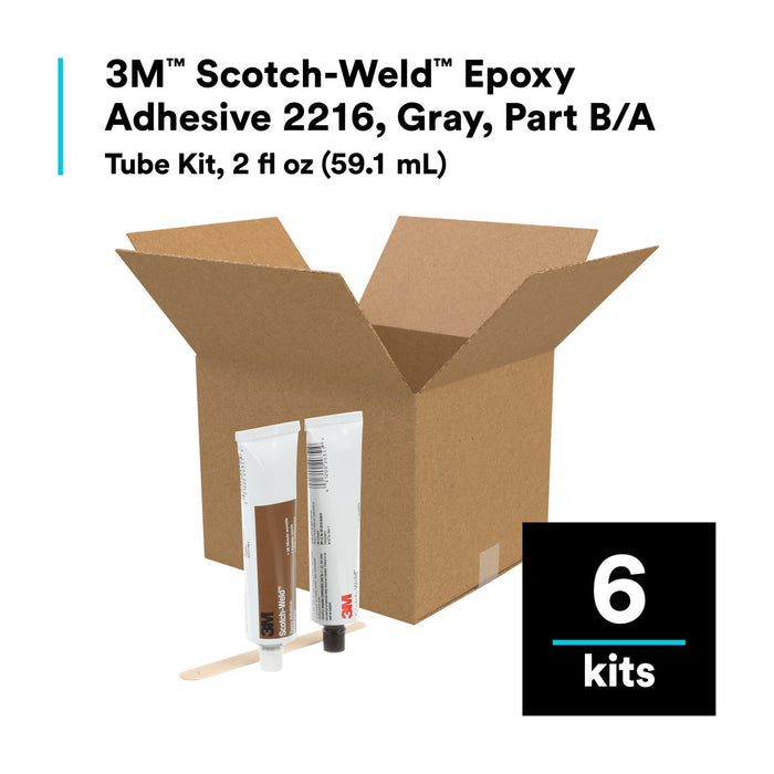 3M Scotch-Weld Epoxy Adhesive 2216, Gray, Part B/A, 2 oz