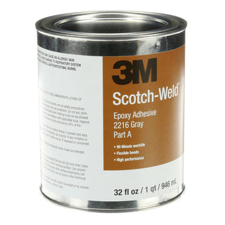 3M Scotch-Weld Epoxy Adhesive 2216, Gray, Part B/A, 1 Quart