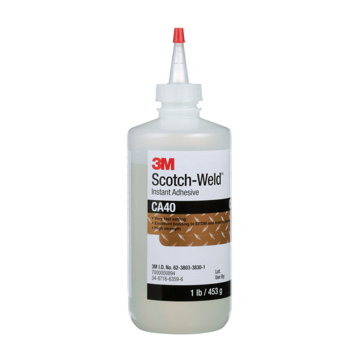 3M Scotch-Weld Instant Adhesive CA40, Clear, 1 Pound