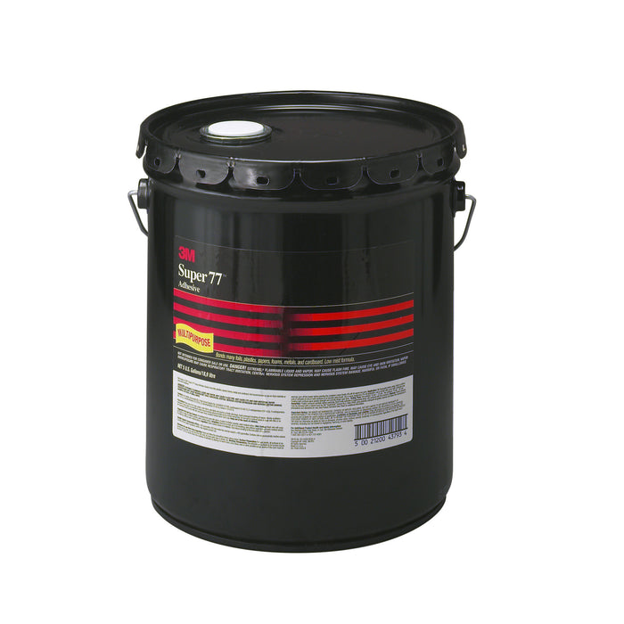 3M Super 77 Classic Spray Adhesive, Clear, 5 Gallon Drum (Pail)