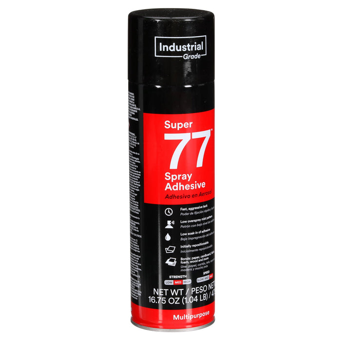 3M Super 77 Multipurpose Spray Adhesive, 24 fl oz Can (Net Wt 16.75oz)