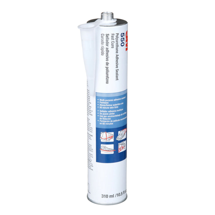 3M Polyurethane Adhesive Sealant 550FC Fast Cure, White, 310 mLCartridge