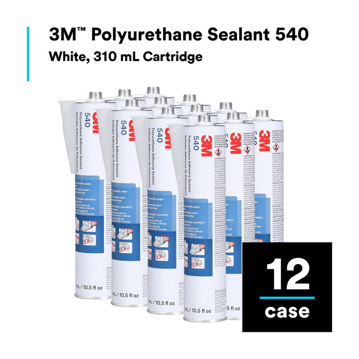 3M Polyurethane Sealant 540, White, 310 mL Cartridge